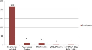 Objectives To know the prevalence of leptospirosis cases reported in private clinics among fever cases in Villupuram District, Tamil Nadu, India to know its real magnitude of the problem and to diagnose Leptospirosis among fever cases from differenti